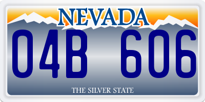 NV license plate 04B606