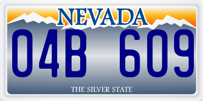 NV license plate 04B609
