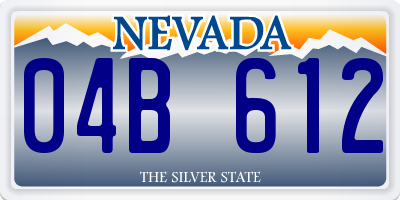 NV license plate 04B612