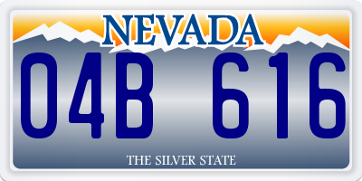 NV license plate 04B616