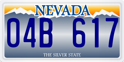 NV license plate 04B617