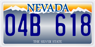 NV license plate 04B618