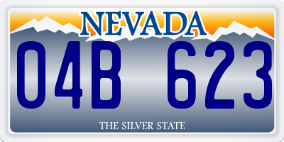 NV license plate 04B623