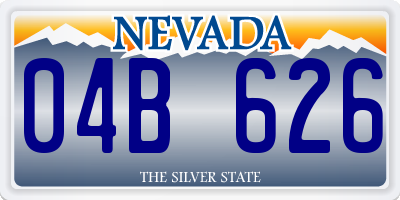 NV license plate 04B626