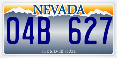 NV license plate 04B627