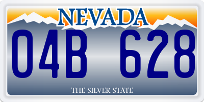 NV license plate 04B628