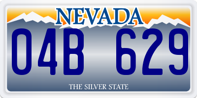 NV license plate 04B629