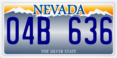 NV license plate 04B636