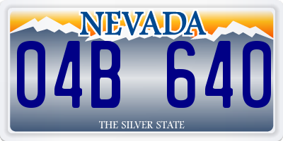 NV license plate 04B640