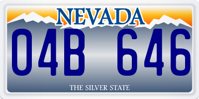 NV license plate 04B646