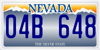 NV license plate 04B648