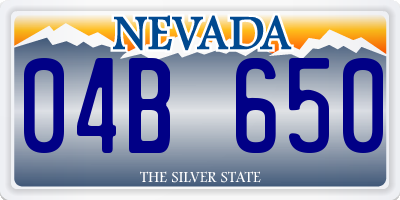 NV license plate 04B650