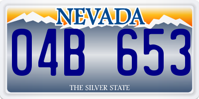 NV license plate 04B653