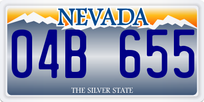 NV license plate 04B655