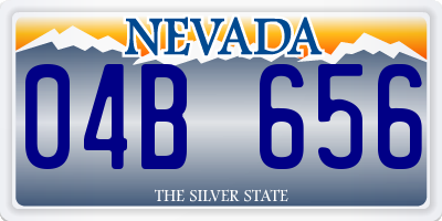 NV license plate 04B656