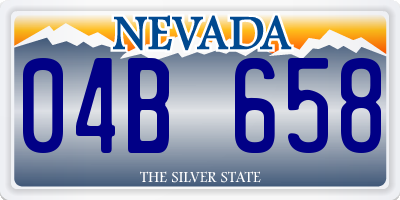 NV license plate 04B658