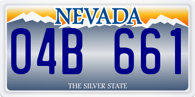 NV license plate 04B661