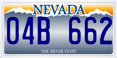 NV license plate 04B662