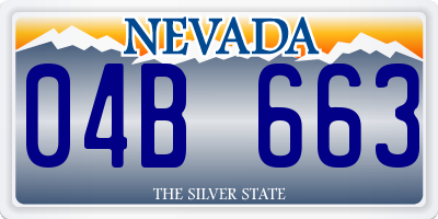 NV license plate 04B663