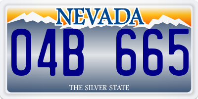 NV license plate 04B665