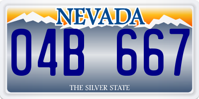 NV license plate 04B667