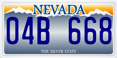 NV license plate 04B668