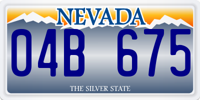 NV license plate 04B675