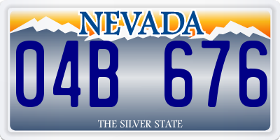 NV license plate 04B676