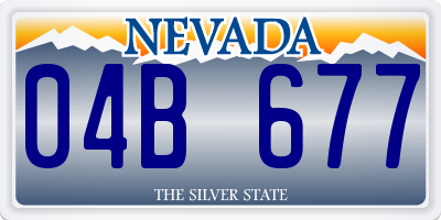 NV license plate 04B677