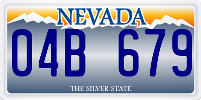 NV license plate 04B679