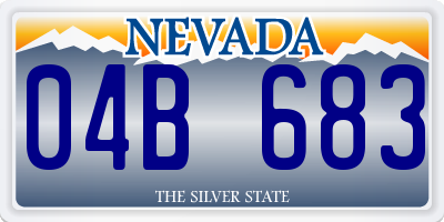 NV license plate 04B683
