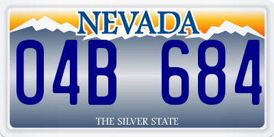 NV license plate 04B684