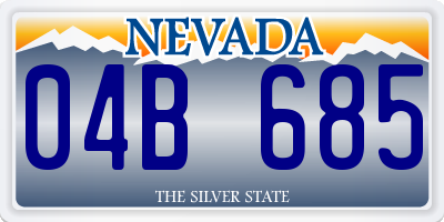 NV license plate 04B685
