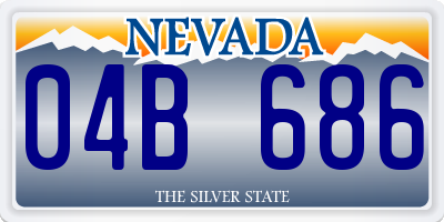 NV license plate 04B686