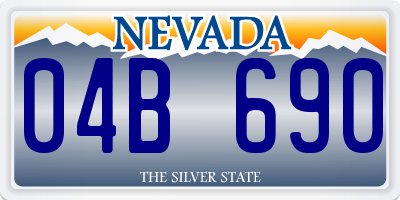 NV license plate 04B690