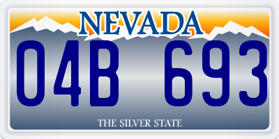 NV license plate 04B693