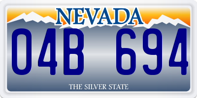 NV license plate 04B694
