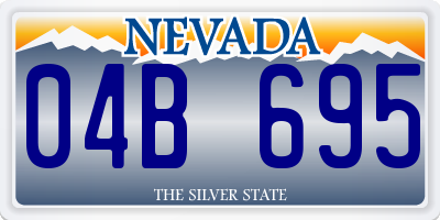 NV license plate 04B695