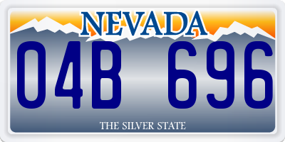 NV license plate 04B696