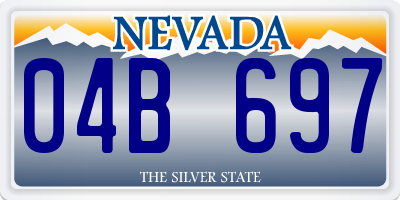 NV license plate 04B697