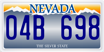 NV license plate 04B698