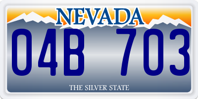 NV license plate 04B703