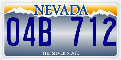 NV license plate 04B712