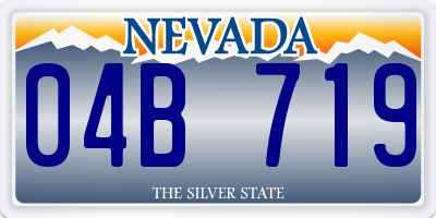 NV license plate 04B719