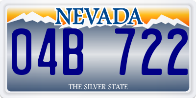 NV license plate 04B722