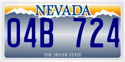 NV license plate 04B724