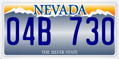 NV license plate 04B730