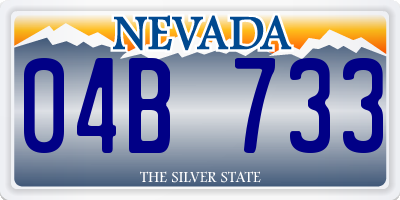 NV license plate 04B733
