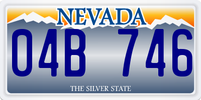 NV license plate 04B746