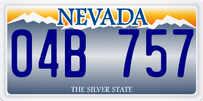 NV license plate 04B757